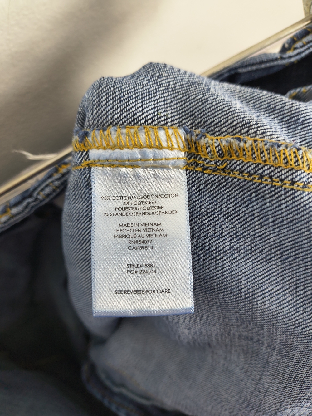 Cabi Lido Crop Jeans Women's 12 Blue Denim Wide Leg Pockets Stretch Mid Rise - Picture 9 of 9